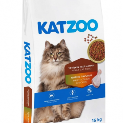 Katzoo Gurme Kedi Maması 15 Kg Renkli Tane 