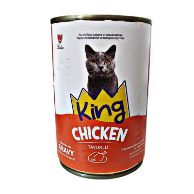King Tavuklu Etli Parçacıklı Yaş Mama 400 Gr