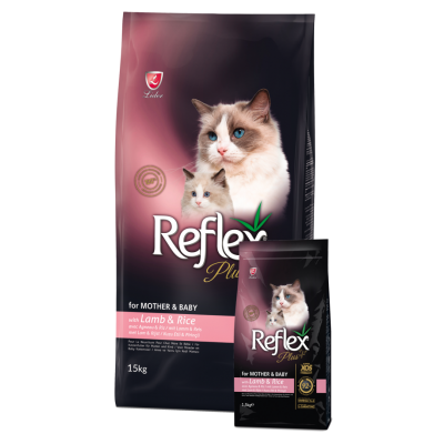 Reflex Plus Mother ​​&​​ Baby Kuzu Etli Anne ve Yavru Kedi Maması 1.5 kg
