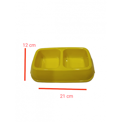 İkili Mama-Su Kabı plastik sarı-kırmızı