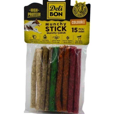 DeliBon Köpek Ödül Kemiği Munchy Çubuk Kalın Mix 15 Ad